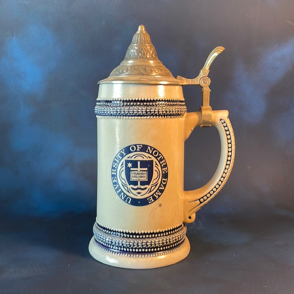 Vintage Notre Dame German-style Beer Stein.